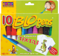 Foukací fixy na textil 10 ks v krabičce