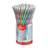 Tužka trojhranná Maped Glitter s pryží HB Různé druhy