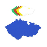 Škoní plastová Mapa ČR šablona