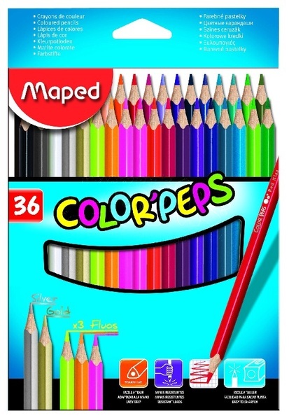 Pastelky Maped trojboké 36 ks