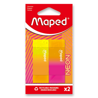 Pryž MAPED Neon 2 ks, mix barev, BL