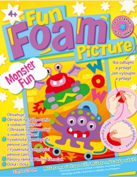 Argus Kreativní sada Fun Foam Picture Příšerky Monster 23,5 x 29 cm