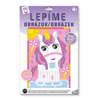 Kreativní sada Jednorožec Pink lepíme obrázek