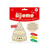 Kreativní sada Šijeme dřevěnou dekoraci Stromeček