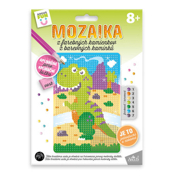 Kreativní sada mozaika z barevných kamínků Dino