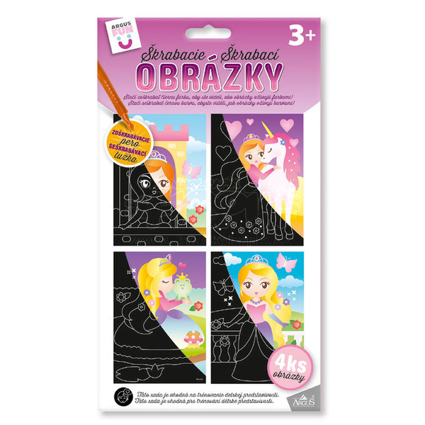 Kreativní sada škrabací obrázky Princezna