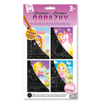 Kreativní sada škrabací obrázky Princezna