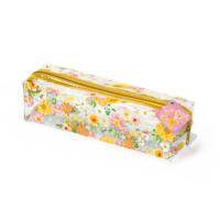 Pouzdro na pera Žluté květy transparent