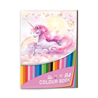 Blok barevných papírů A4 Unicorn