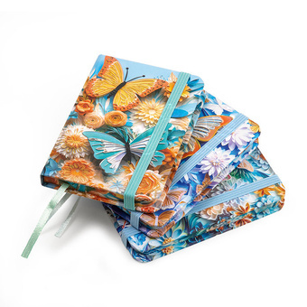 Zápisník Motýli s barevnou ořízkou 7,5x10,5cm