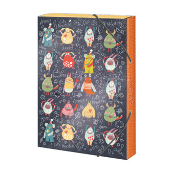 Argus Školní Box na sešity s klopou Příšerky Cute Monsters A4