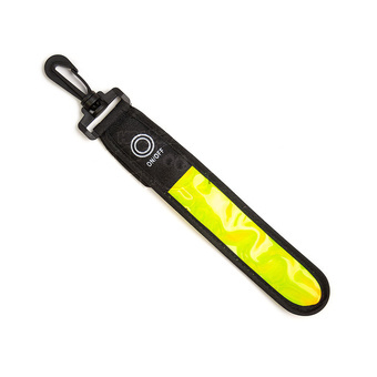 LED reflexní přívěsek s klipem - žlutý