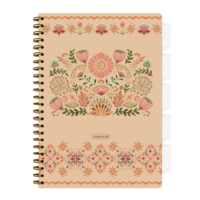 Spirálový sešit A4 s pořadačem Floral scape