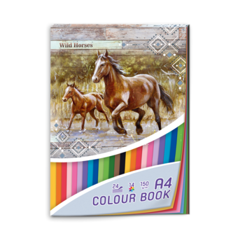 Blok barevných papírů A4 Wild Horses