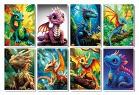 Trhací zápisník s magnetem Draci 3D efekt