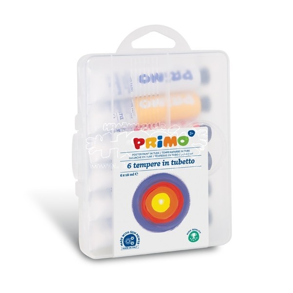 Primo Temperové barvy 6 x 18ml v plastovém boxu