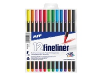 Popisovače MFP Fineliner trojhranné 12 barev