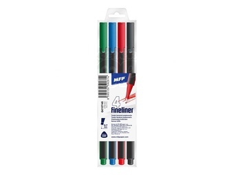 Popisovače MFP Fineliner trojhranné 4 barvy