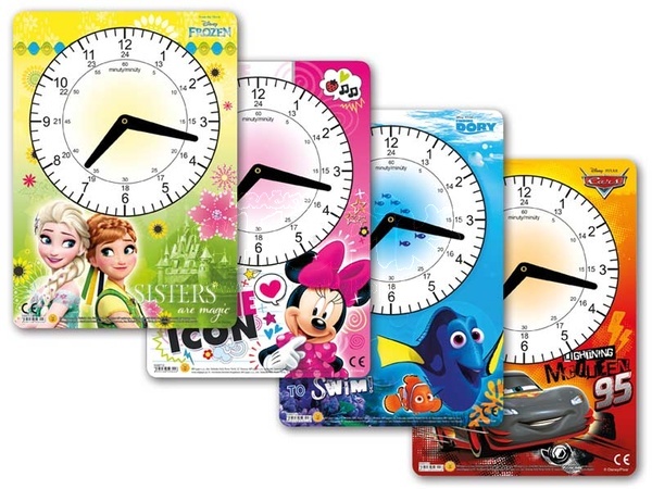 MFP Dětské výukové papírové hodiny Disney různé druhy