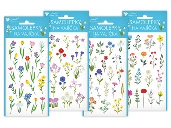 Velikonoční Samolepky na vajíčka 7907 Louka 8x14,5 cm