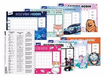 MFP Rozvrh hodin papírový různé motivy