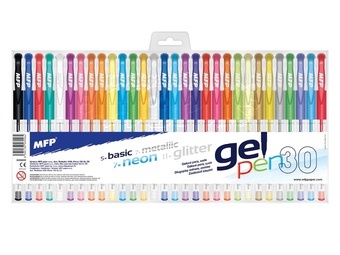Propiska gelová set 30ks GX1038-30 mix