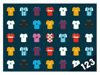 Desky na číslice Fotbal dresy