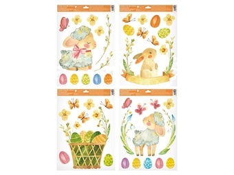 Okenní fólie 6917 s glitry Velikonoční 30x42cm