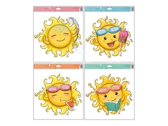 Okenní fólie 6875 30 x 33,5 cm, sluníčka