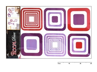 Samolepící dekorace 1064 fialové čtverce