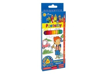 Pastelky MFP trojhranné 24 ks s ořezávátkem