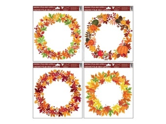 Okenní fólie 964 30x30cm, podzimní věnce