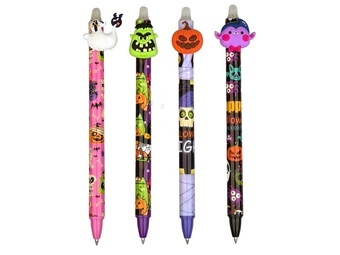Kuličkové pero gumovací Halloween 0,5mm modré