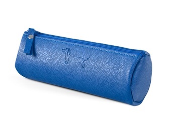 Penál etue válcová Sausage Dog dark blue 7x20cm