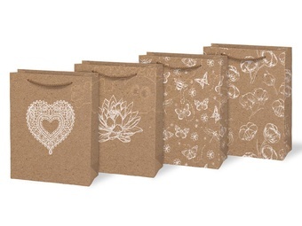 Taška MFP dárková M KRAFT mix č. 6 190x250x90