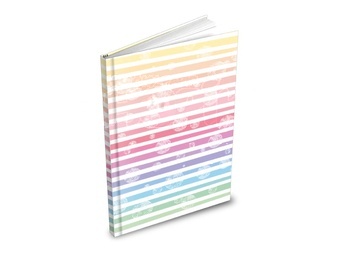 MFP Záznamová kniha bez linek sešit tvrdé desky Proužky A6