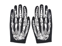 Rukavice kostra 22cm stříbrné