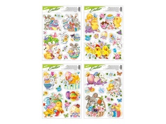 Okenní fólie velikonoční VE011 30x42cm s glitrem