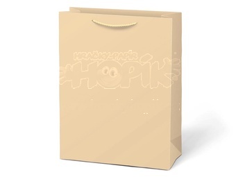 Taška MFP dárková T 5 kraft 260x320x100 béžová