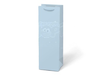 Taška MFP dárková T12 kraft 120x360x90 modrá světlá