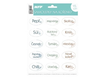 Samolepky na kořenky MFP 16,2x23cm koření