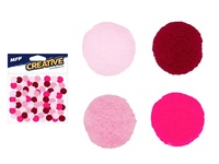 Kuličky Pompom 1cm/120ks růžový mix