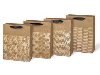 Taška MFP dárková L KRAFT mix č.68 (225x335x100)