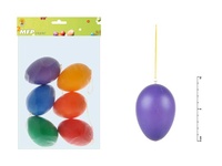 Vajíčka plastové 9cm 6ks různé barvy