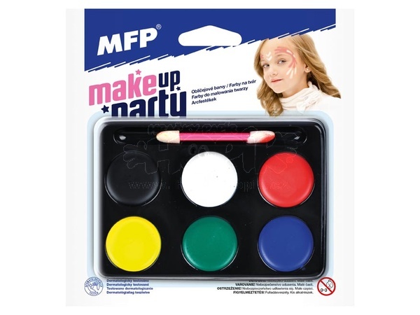 MFP Barvy na obličej se štětečkem 6 barev