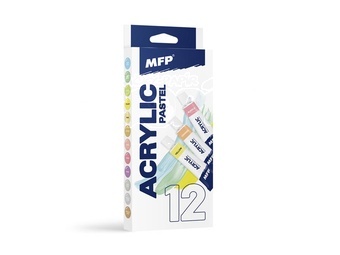 MFP Akrylové barvy pastelové + metalické barvy 12ks 12ml