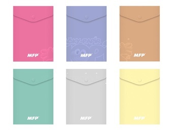 Složka M druk A6 PP vertikální pastel mix