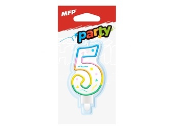 Dortová svíčka MFP č. 5 duhová