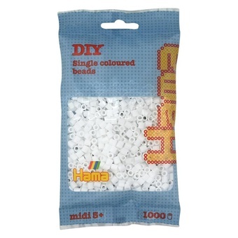 Hama® Zažehlovací korálky MIDI bílé 1000ks H207-01