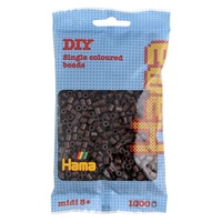 Hama® Zažehlovací korálky MIDI hnědé 1000ks H207-12